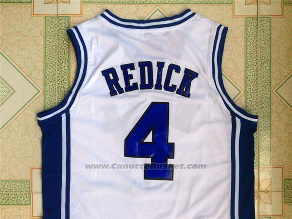 Maglia NCAA Duke Blue Devils J.J. Redick #4 Bianco
